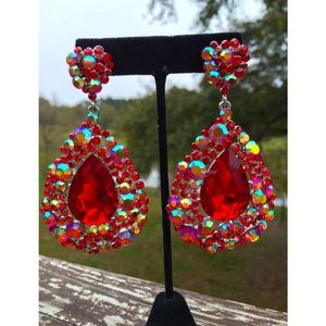 L&M Bling Pageant earrings $39.50 online! 1.75" x 3.25"